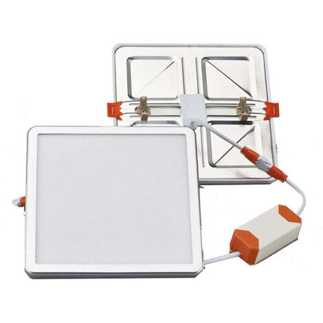 Downlight Led Cuadrado Empotrable 6W 6500K Corte Ajustable 50mm a 90mm Regulable