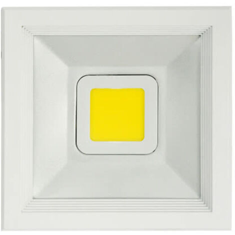 Downlight LED cuadrado empotrable “Poseidón” (20W 6500K 2000lm) IP20 19x19x8cm color blanco
