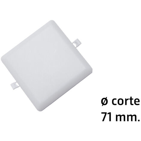 Downlight Led cuadrado empotrable sin marco modelo Selene para sustitución directa 9W 6000°K øcorte: 71 mm. (ALG 67029)