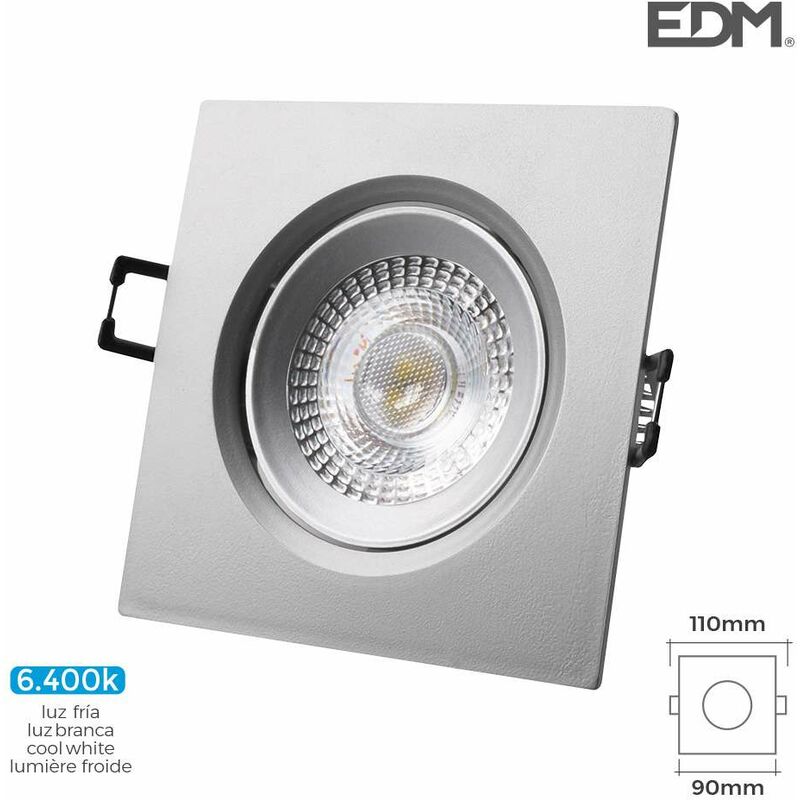 Faretto da incasso a led EDM 5W - 380lm - 6400K
