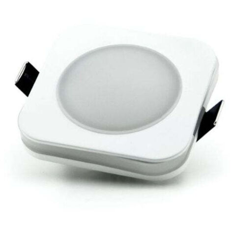 Downlight LED Empotrable 10W Cuadrado - Corte 90mm, IP44 - Ideal para Baños