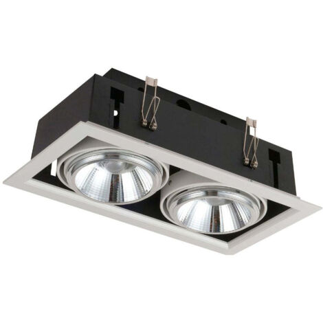 Downlight LED Empotrable 40W 3000K con 2 Focos Orientables