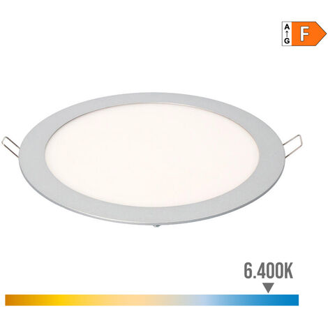 DOWNLIGHT LED EMPOTRABLE REDONDO 20W LUZ FRIA 6400K 1500lm CROMADO Ø22,5cm EDM