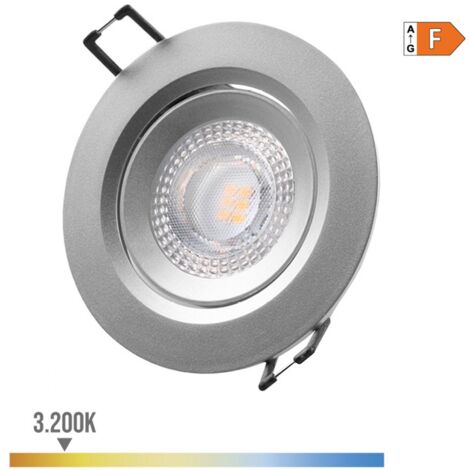 Led empotrable techo 】 plateado 3w Ø76mm