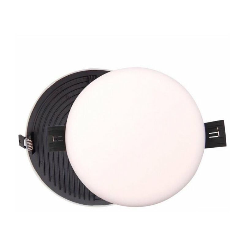 

Downlight LED empotrable redondo blanco sin marco 24W
