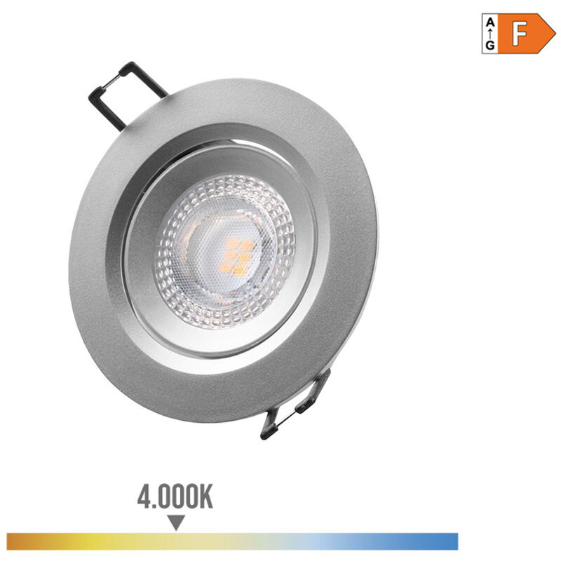 

EDM Downlight led empotrar 5w 380 lumen 4.000k redondo marco cromo edm