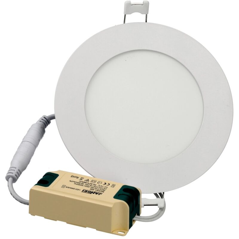 

Downlight led 6W slim extrafino 4200ºK redondo empotrar encastrar blanco Ø120x13 mm orificio de montaje Ø105 mm ángulo de apertura de 120º - Jandei