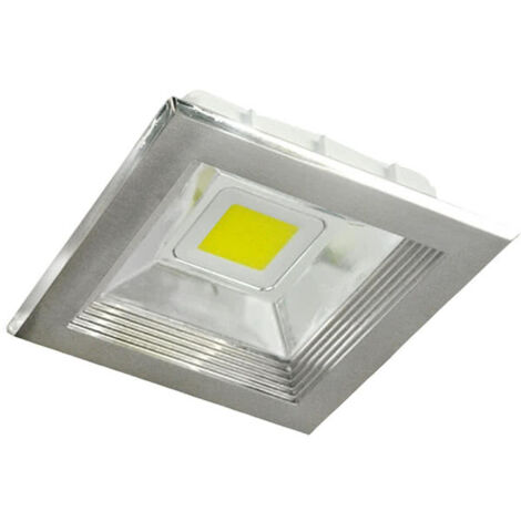 Downlight LED encastrable carré « Poséidon » (20W 6500K 2000lm) IP20 19x19x8cm couleur nickel