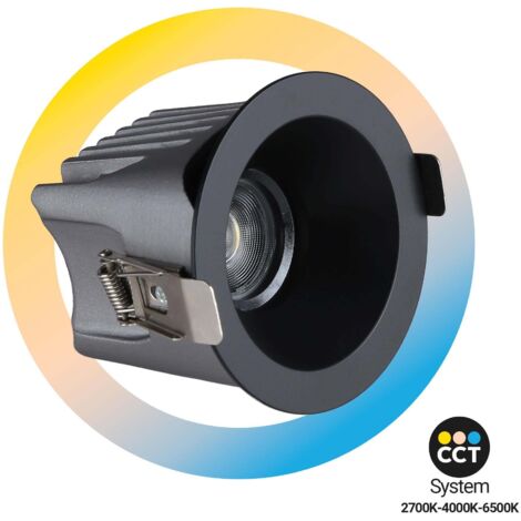 Downlight LED Exterior 12W - CCT - Chip OSRAM - Driver PHILIPS - - Negro