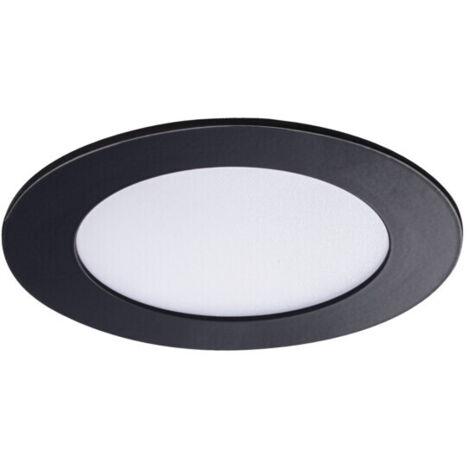 Downlight LED incorporato - 6W - IP44 - Rotondo - Nero - 120 mm - Bianco caldo