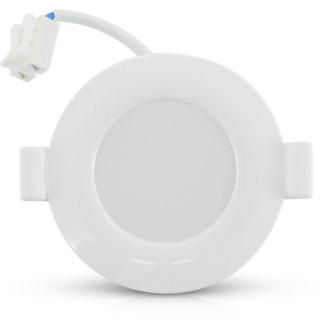 Plafonnier LED 8W (70W) Ø85 encastrable Blanc chaud 3000°K Finitition Blanc