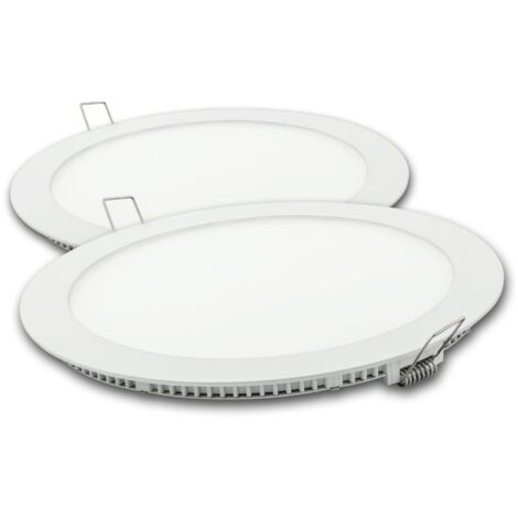 DOWNLIGHT LED MATEL REDONDO BLANCO 18W LUZ NEUTRA 2UDS