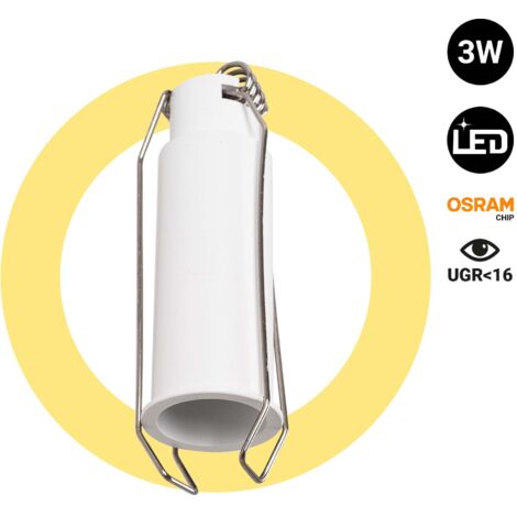Downlight LED Mini 3W - Chip OSRAM - Basso UGR - Ø 22mm