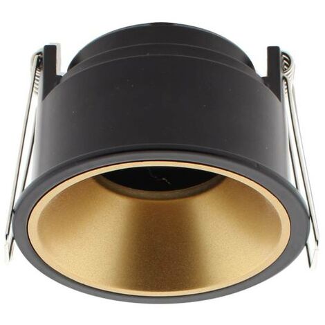 Downlight Led MOS UGR17 Round, 7W, negro/dorado, Blanco cálido