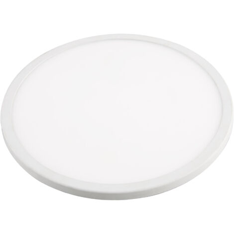Downlight LED neutre rond orientable blanc mat 20w