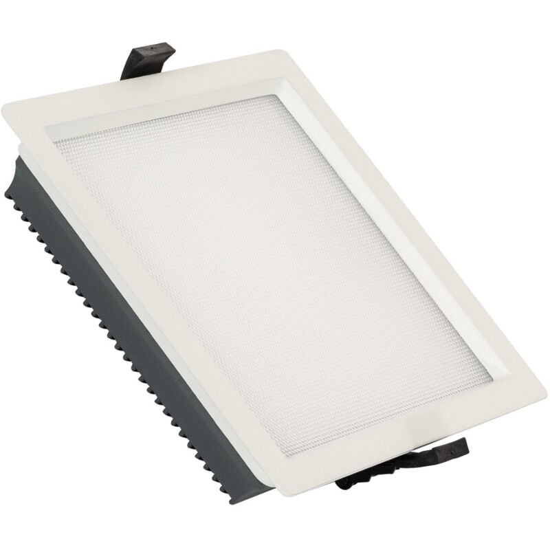 Downlight led 25W Carré Aero 130 lm/W Microprismatique lifud Coupe 165x165 mm 3000K Blanc chaud