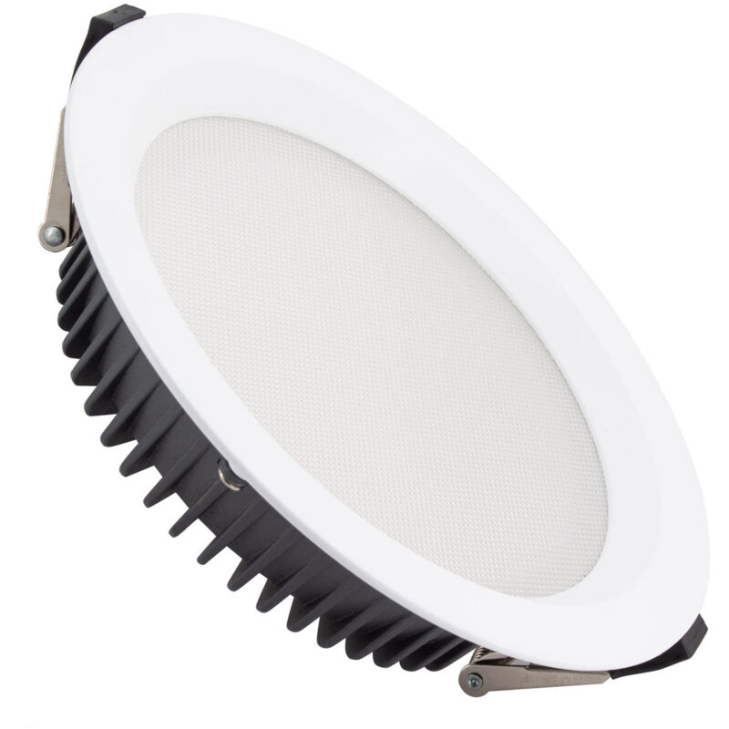 Downlight led 40W Rond Aero 130 lm/W Microprismatique lifud Coupe ø 200 mm 4000K Blanc neutre