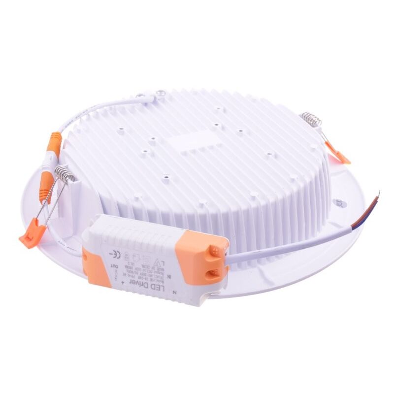 

Downlight LED OCEANO redondo empotrar, 24W 2160 lúmenes (= bombilla 180W) PF0,95, luz blanca frio 6000K para salón, cocina, tienda, negocio, oficina