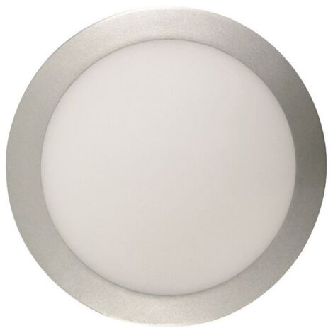 Downlight LED redondo luz fría (18W)  Plata