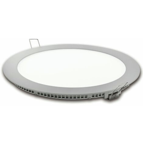 DOWNLIGHT LED REDONDO PLANO MATEL PLATA 18W NEUTRA