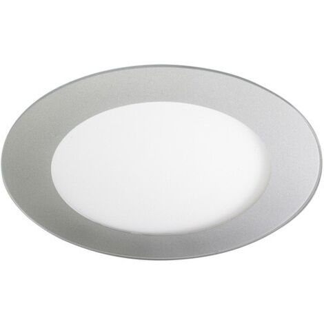 Downlight LED SMD extraplano “Novo” redondo (12W 4000K 970lm) IP43 Ø17,3cm fabricado en aluminio y acrílico color gris