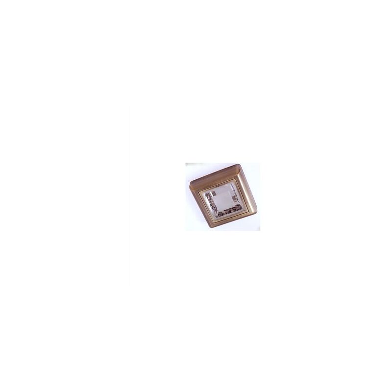 Image of Fabrilamp - Downlight led superficie quadrata 2xE27 (230V) IP20 6x25x25cm color cuoio