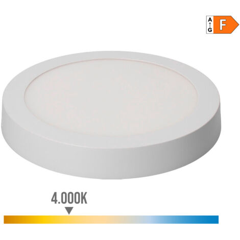DOWNLIGHT LED SUPERFICIE REDONDO 20W 1500lm 4000K LUZ DIA Ø22,5x4cm BLANCO Ø22,5x4cm EDM