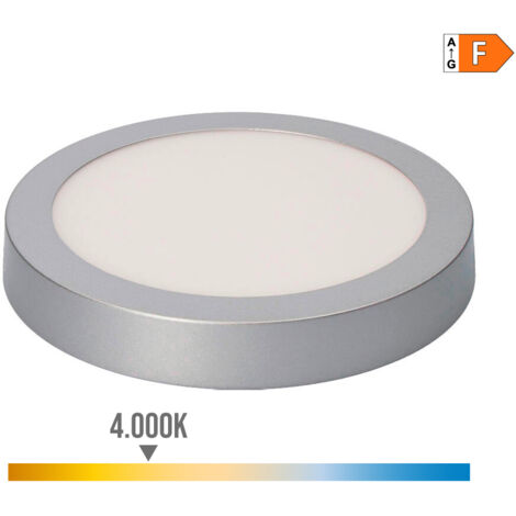 DOWNLIGHT LED SUPERFICIE REDONDO 20W 1500lm 4000K LUZ DIA CROMADO Ø22,5x4cm EDM
