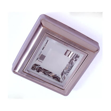 Downlight LED surface carrée 2xE27 (230V) IP20 6x25x25cm couleur nickel