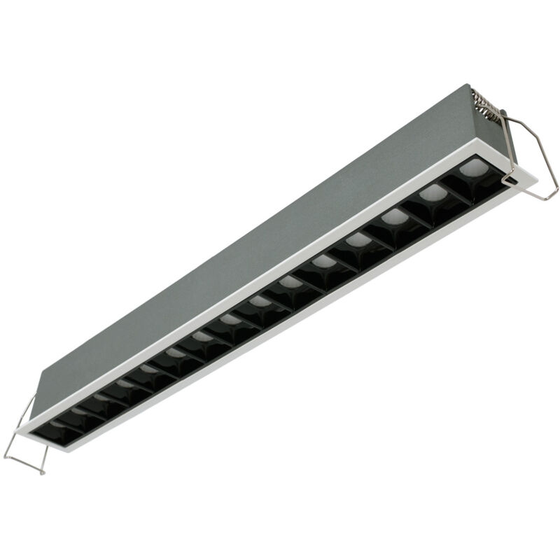 Image of Downlight lineare LED da incasso 30W - UGR18 - CRI90 - Chip OSRAM - Bianco Neutro