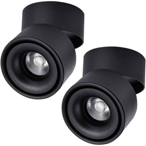 Downlight Lot de de plafond montés en surface Lighting Spot de plafond LED 360 ° Cylindrique réglable pour intérieur 7 w