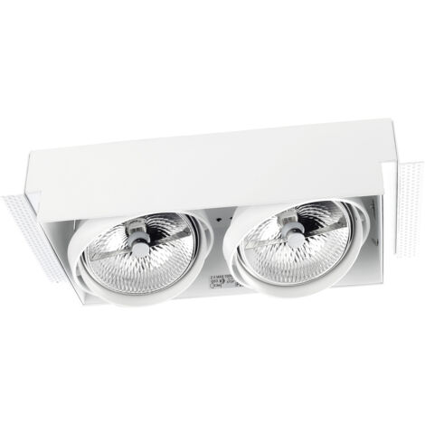 Downlight Multidir Doppio LED 299mm senza cornice 100W Nero IP23