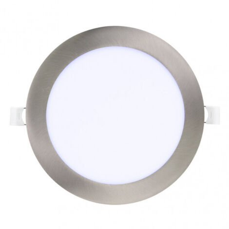 Downlight Obsidiana 24w 65000k Niquel Redondo 2,5x30x30 Cm Corte 27,5 Cm