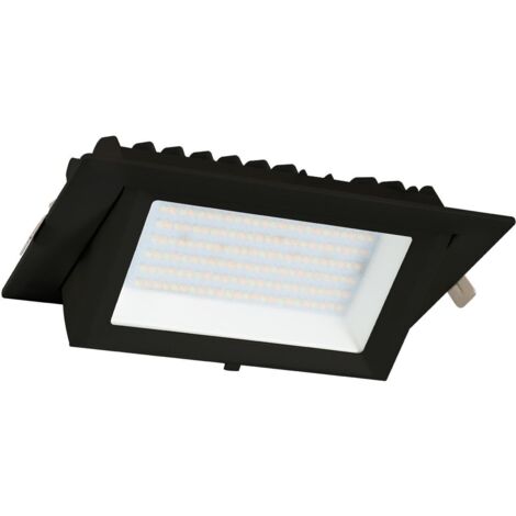 Downlight Orientabile Rettangolare LED  Nero  4000K Bianco Naturale 60 W
