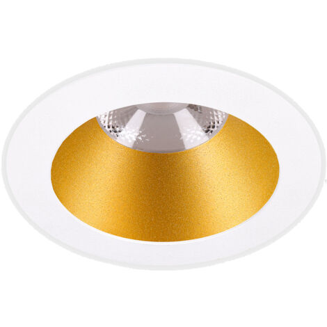 Downlight Play Deco Redondo Fijo 8.5W Blanco Cálido 3000K CRI 92 Blanco/Oro Iluminación LED Interior de Alta Calidad