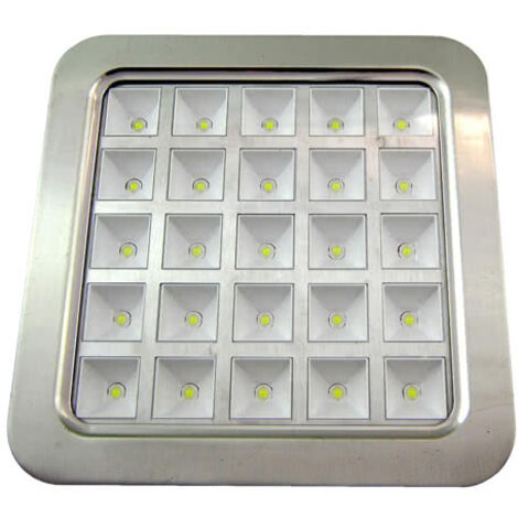 Downlight quad. amon led 16w nickel 6500k 18x18 cm Ausschnitt 15,5x15,5 cm