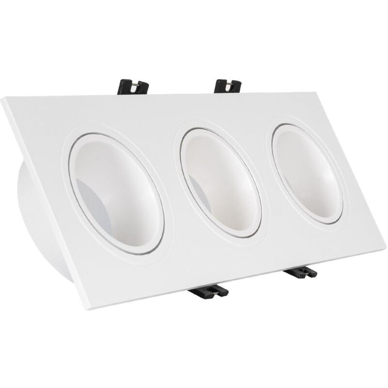 Downlight Quadrati Basculante GU10 6W PC Foro