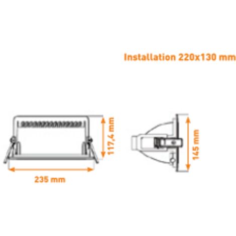 DOWNLIGHT RECTANGULAIRE 45W LITED LT-DWR-45