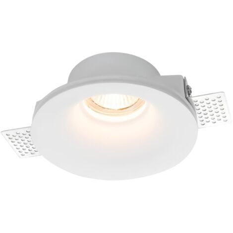 Downlight rond en plâtre "MUR" - GU10 - ø100mm