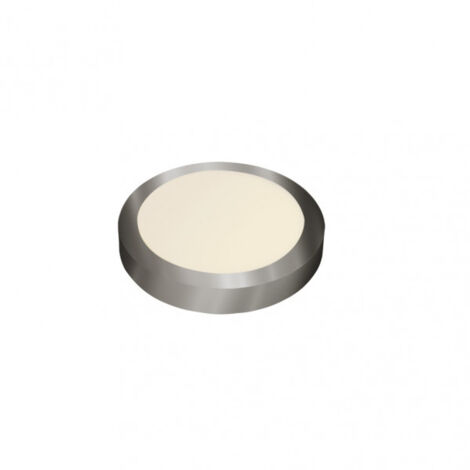 Downlight superf.diabasa 12w 4000k nickel rond 1080lm 3.5x17x17 cm