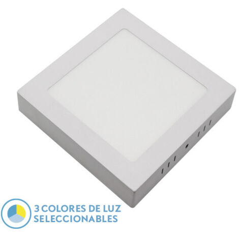 Downlight superficie gabbro 24w 3000k-4000k-6500k Bianco 2160lm 3.5x29x29 Cm