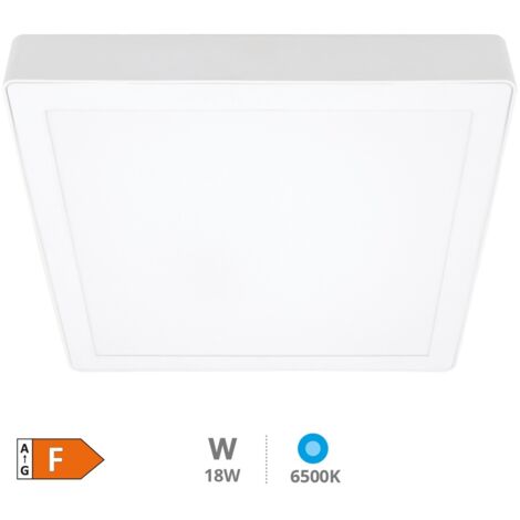 Downlight superficie LED cuadrado Vasan 18W 6500K Blanco