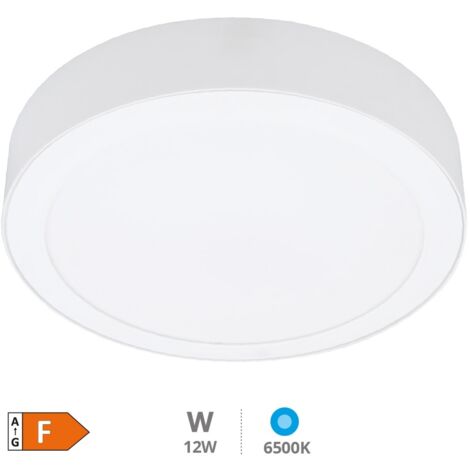 Downlight superficie LED redondo Bogur 12W 6500K Blanco