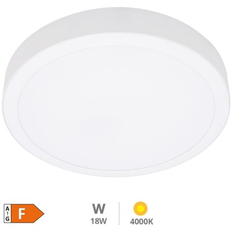 Downlight superficie LED redondo Bogur 18W 4000K Blanco