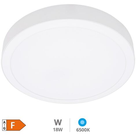 Downlight superficie LED redondo Bogur 18W 6500K Blanco