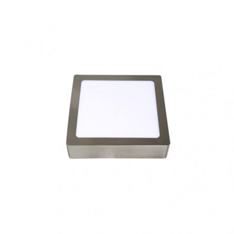 Downlight superficie tufo 12w 6500k Nickel Square 1080lm 3.5x17x17 Cm