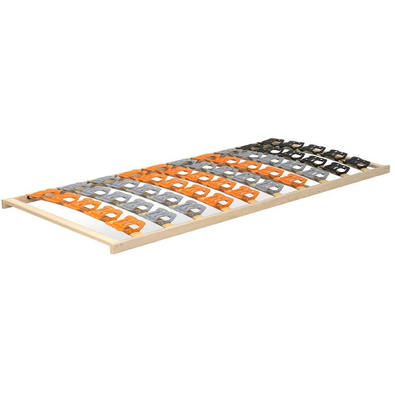 Monmobilierdesign - doy Sommier à lattes ergonomique cadre en bois avec plots de soutien 80X200 cm