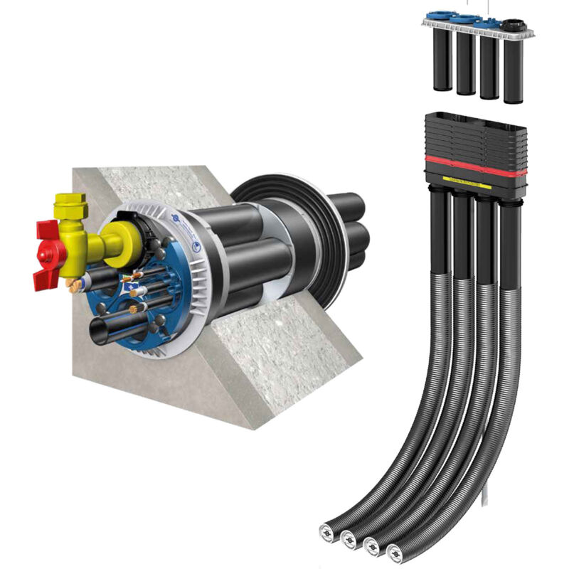 DOYMA Quadro-Secura® Eco Bauherrenpaket-Mehrsparte Hauseinführung