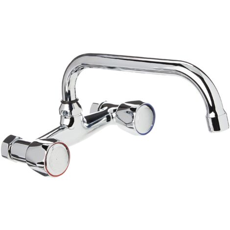 DP Bath BC150 Rubinetto per lavello Cucina a Parete Sauco 150, Argento, 15 cm