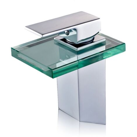 DP Bath GLBAM Rubinetto in Vetro a Cascata Bambú, Argento, 0.00